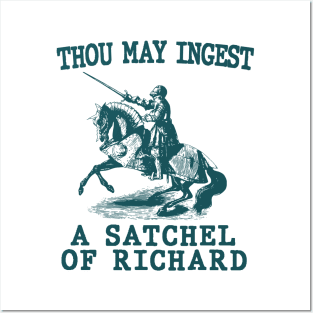 Thou May Ingest A Satchel of Richard Shirt, Vintage Funny medieval  Knight Shirt, Unhinged Shirt, Weirdcore T Shirt Weird T Shirt , Unisex Posters and Art